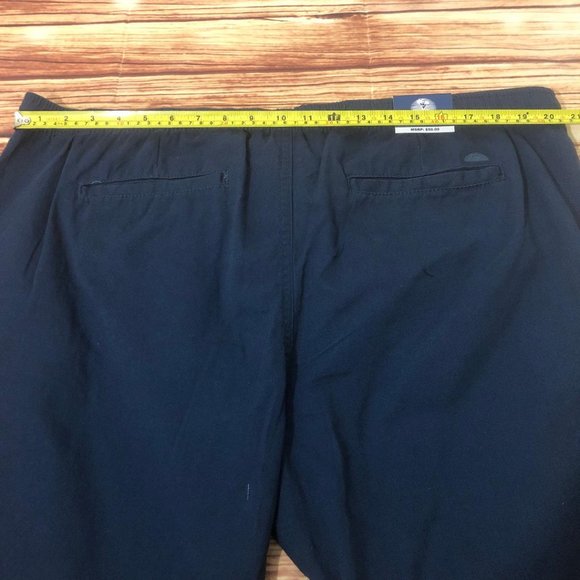 *Havana Jim Mens Shorts Size 40 Navy Zip Draw String 100% Cotton Comfort Pockets - Picture 7 of 9